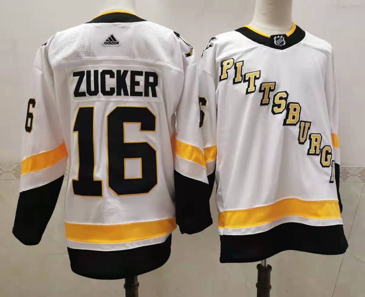 Men Pittsburgh Penguins #16 Zucker White Authentic Stitched 2020 Adidias NHL Jersey->pittsburgh penguins->NHL Jersey